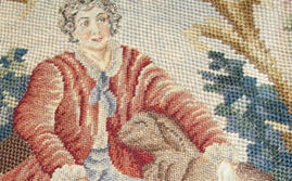 petit-point detail from larger work