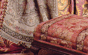 19th century cloths & 1920s footstool
