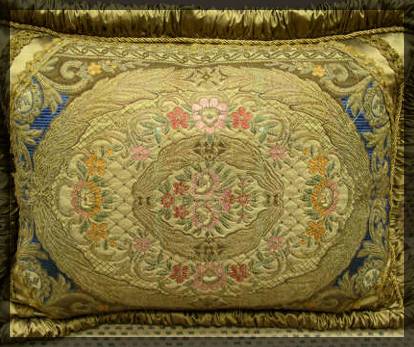 19th century brocade piece for cushion cover