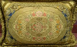 19th century brocade piece for cushion cover